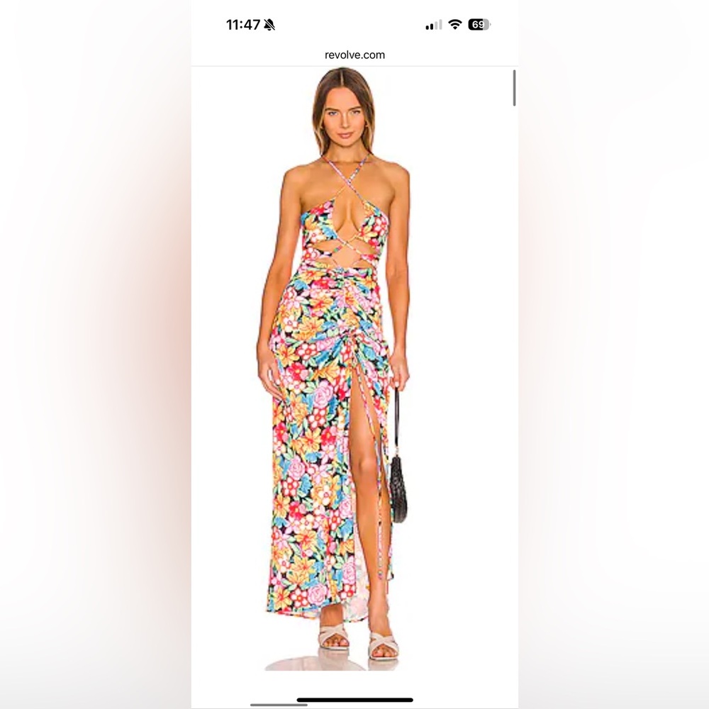 For Love And Lemons Multicolor Floral Maxi Dress